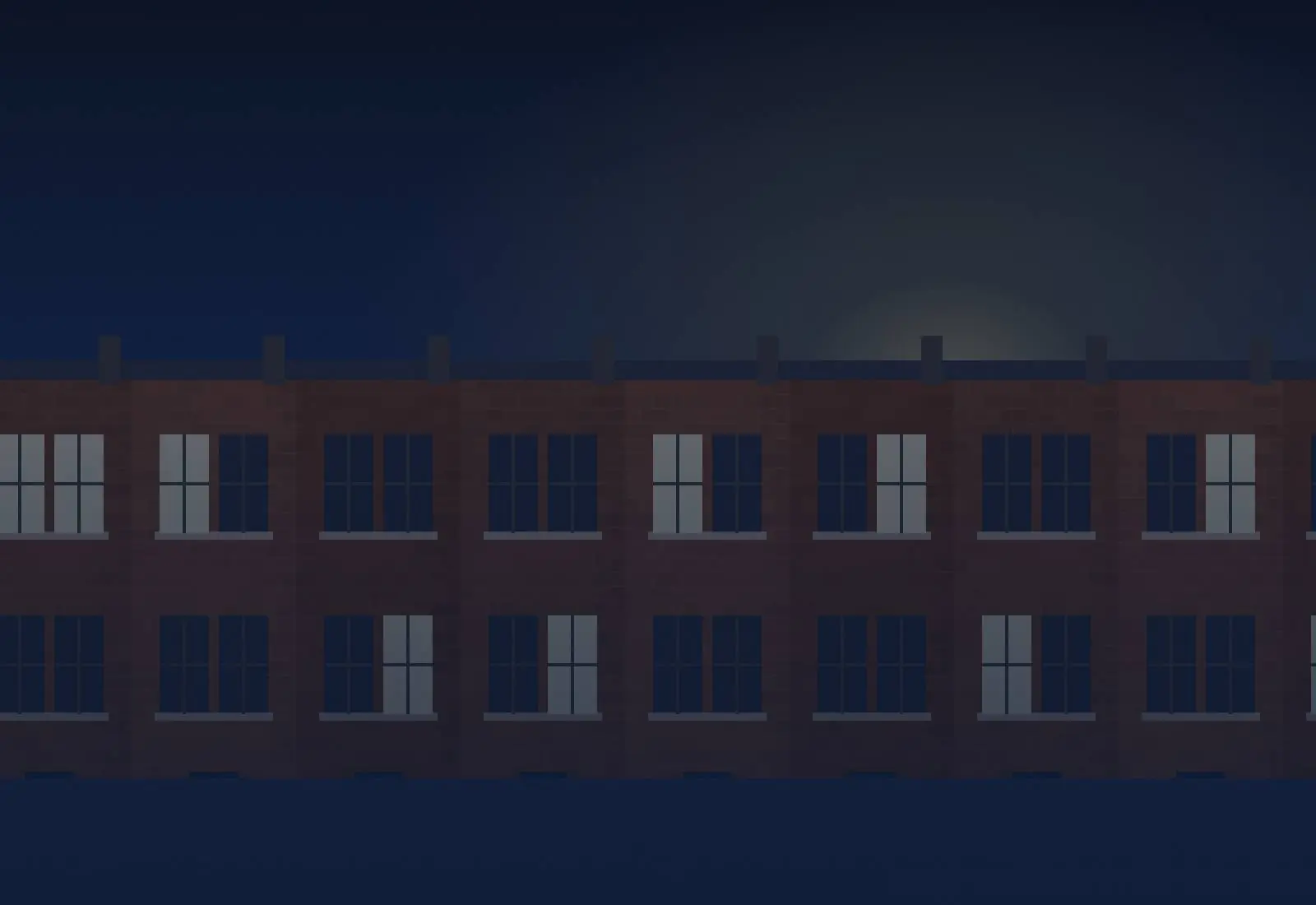 Red-brick terraced houses in Hereford